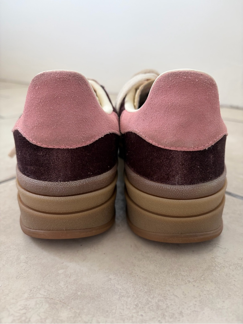 adidas Women's Suede Sneakers in Pink and Brown - Picture 3 of 4